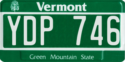 VT license plate YDP746