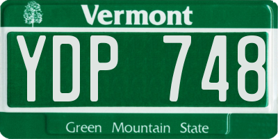 VT license plate YDP748