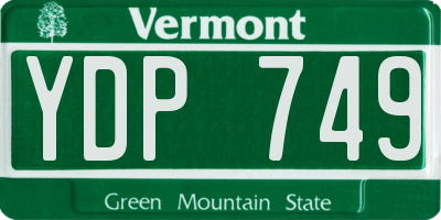 VT license plate YDP749