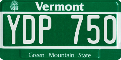 VT license plate YDP750