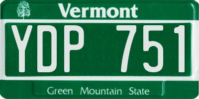 VT license plate YDP751