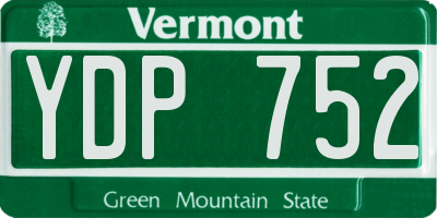 VT license plate YDP752
