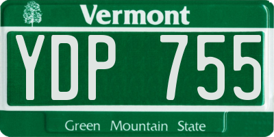 VT license plate YDP755
