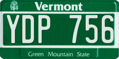 VT license plate YDP756