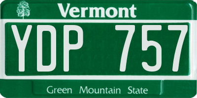 VT license plate YDP757