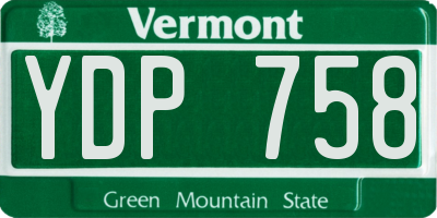 VT license plate YDP758