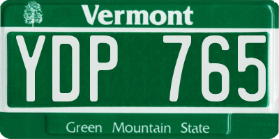 VT license plate YDP765