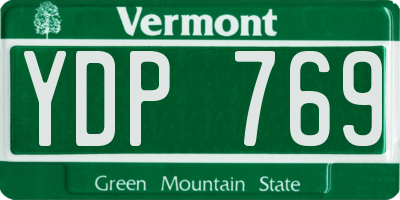 VT license plate YDP769