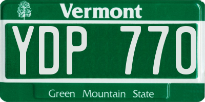 VT license plate YDP770
