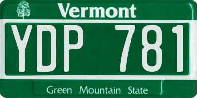 VT license plate YDP781