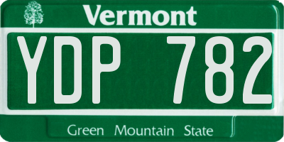 VT license plate YDP782