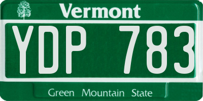 VT license plate YDP783