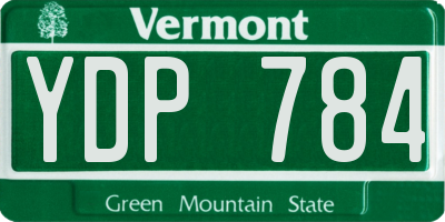 VT license plate YDP784
