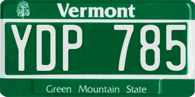 VT license plate YDP785