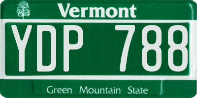 VT license plate YDP788