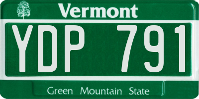 VT license plate YDP791