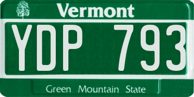 VT license plate YDP793