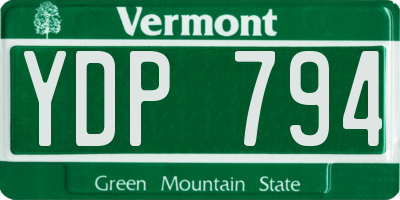 VT license plate YDP794