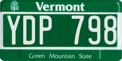 VT license plate YDP798