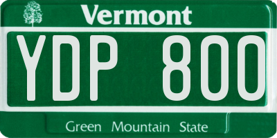 VT license plate YDP800