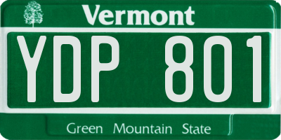VT license plate YDP801