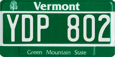 VT license plate YDP802