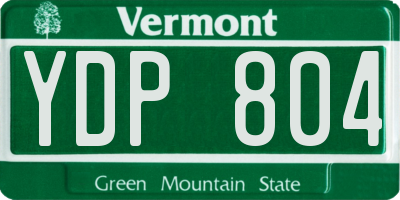 VT license plate YDP804
