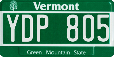 VT license plate YDP805