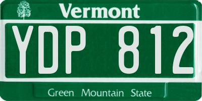 VT license plate YDP812