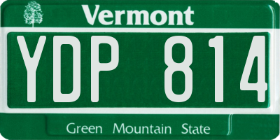 VT license plate YDP814