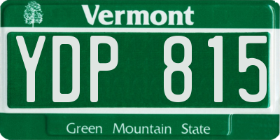 VT license plate YDP815