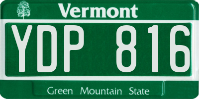VT license plate YDP816