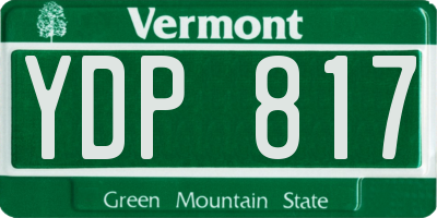 VT license plate YDP817