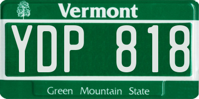 VT license plate YDP818