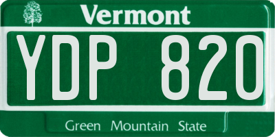 VT license plate YDP820