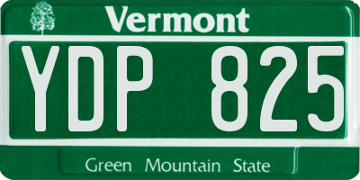 VT license plate YDP825