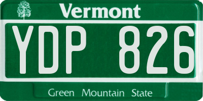 VT license plate YDP826