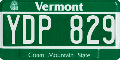 VT license plate YDP829
