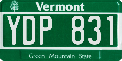 VT license plate YDP831