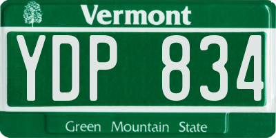 VT license plate YDP834