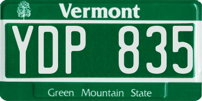 VT license plate YDP835