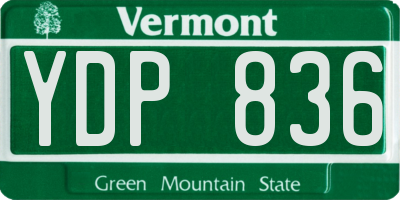 VT license plate YDP836