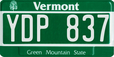 VT license plate YDP837