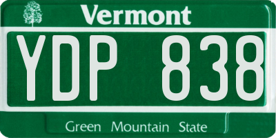 VT license plate YDP838