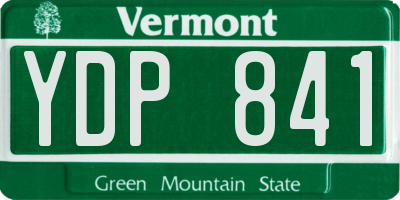 VT license plate YDP841
