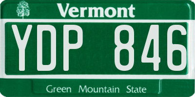 VT license plate YDP846