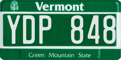 VT license plate YDP848