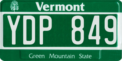 VT license plate YDP849