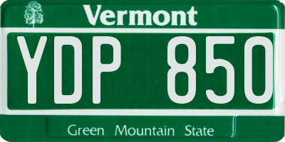 VT license plate YDP850