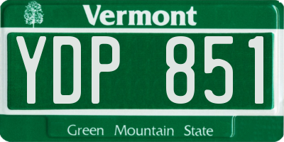 VT license plate YDP851